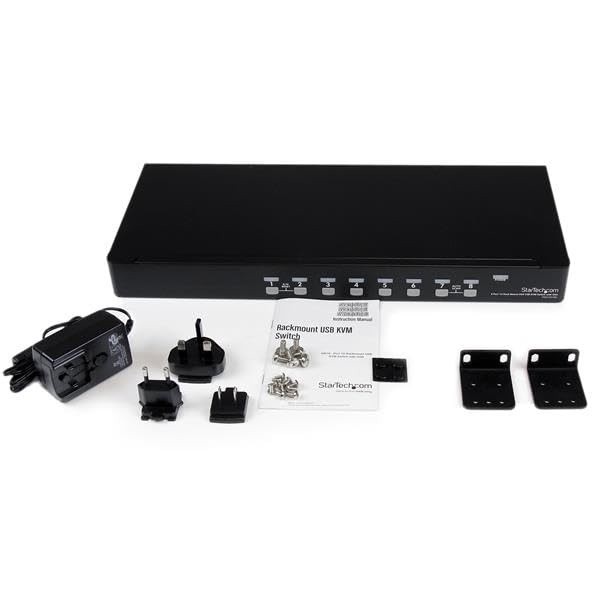 StarTech 8 Port 1U Rackmount USB KVM Switch with OSD