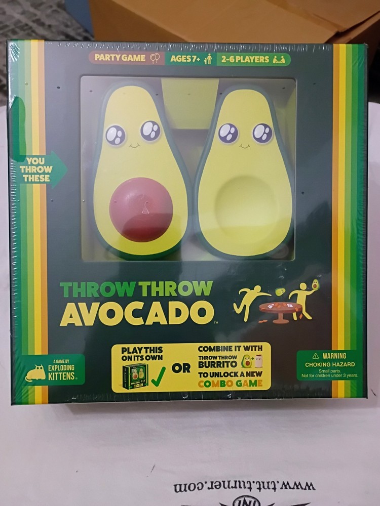 Exploding Kittens Throw Throw Avocado Party Game 2-6 Players Sealed