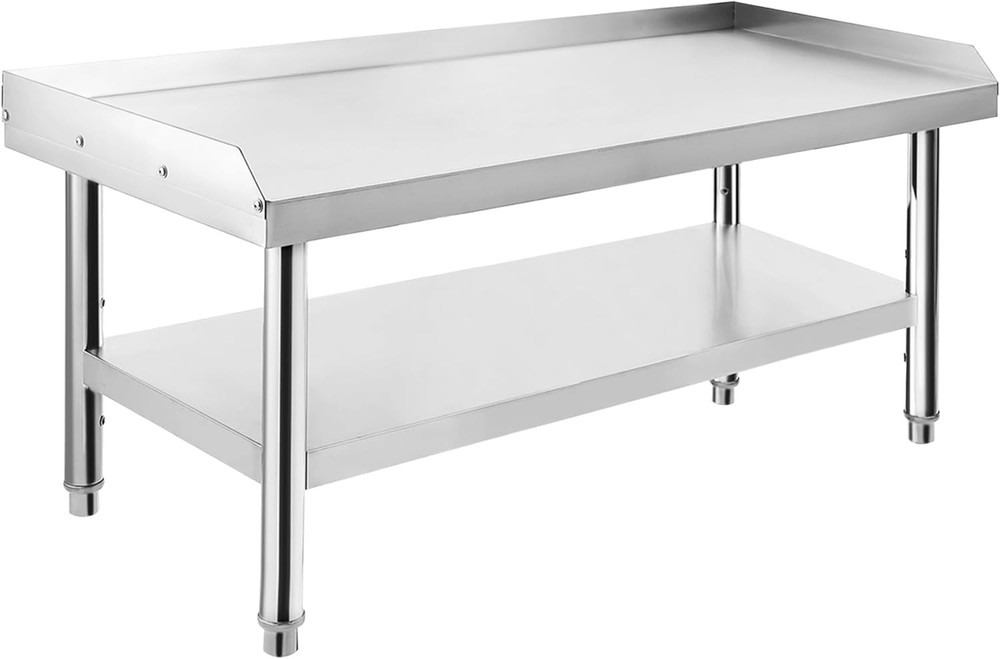 36" Stainless Steel Table,Commercial Worktable with Backsplash for Prep & Work