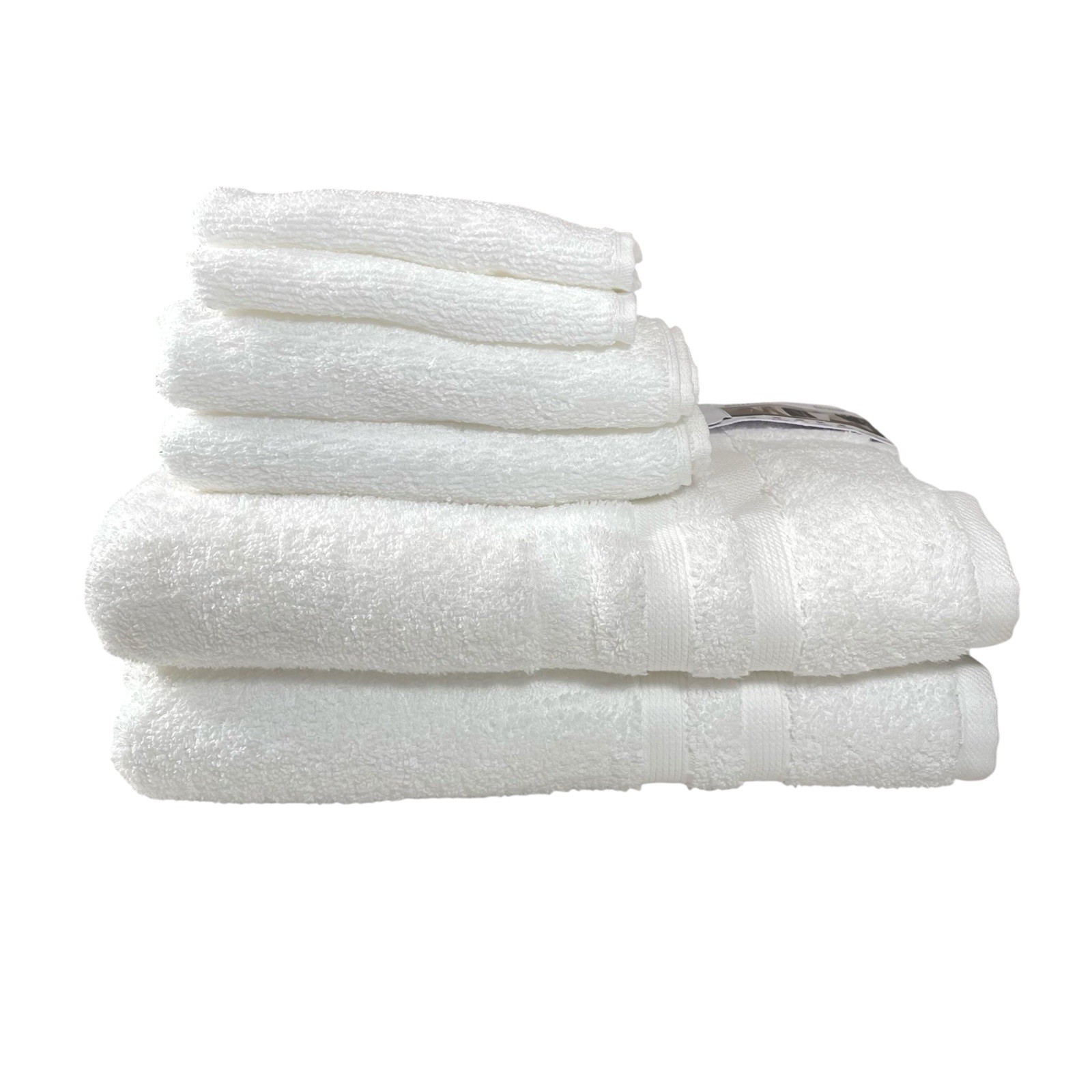 NEW Sonoma Good For Life 6 pc Quick Dry Pure White Spa Bath Towel Set Cotton