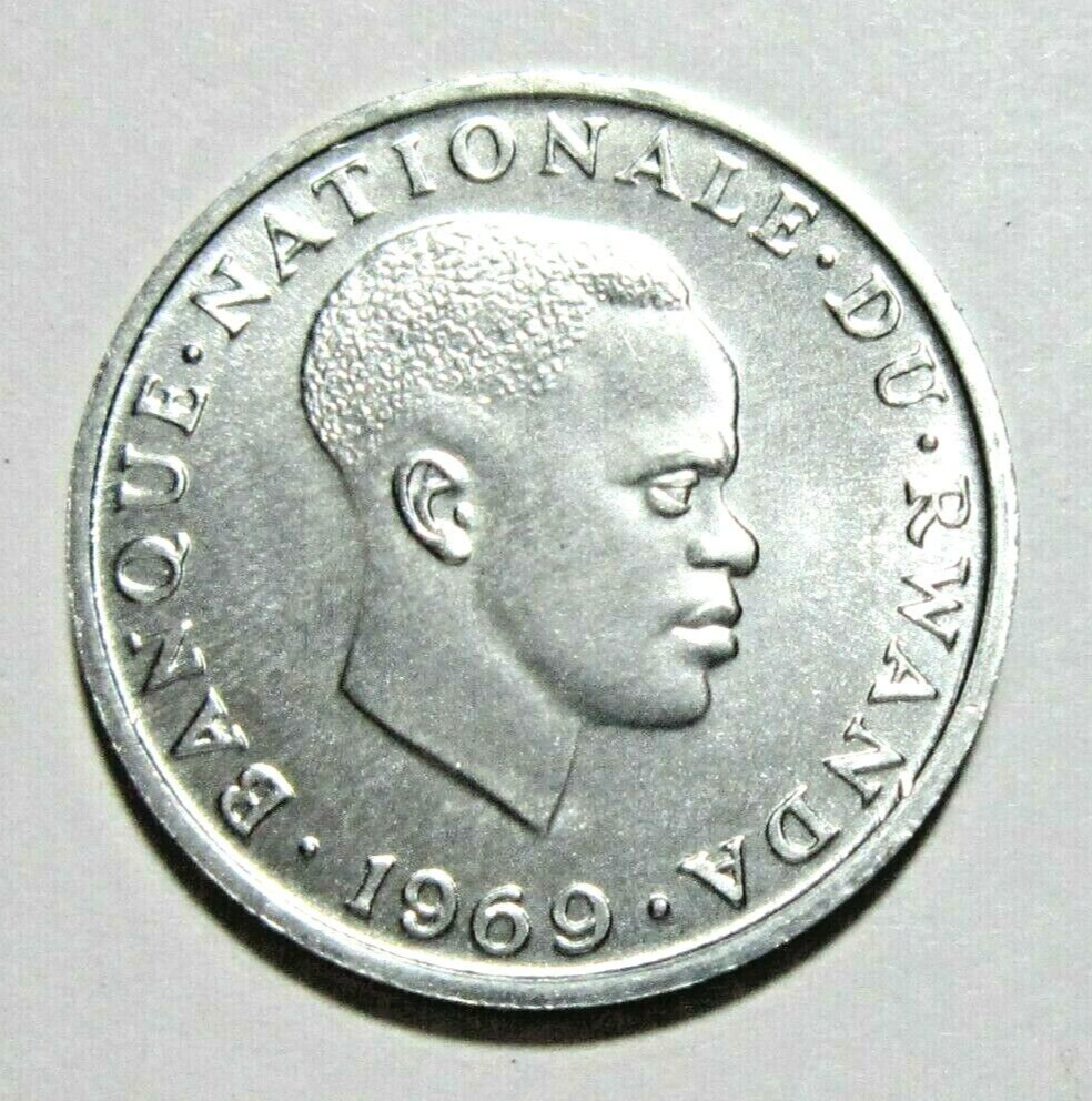 RWANDA. 1 FRANC, 1969. UNCIRCULATED.