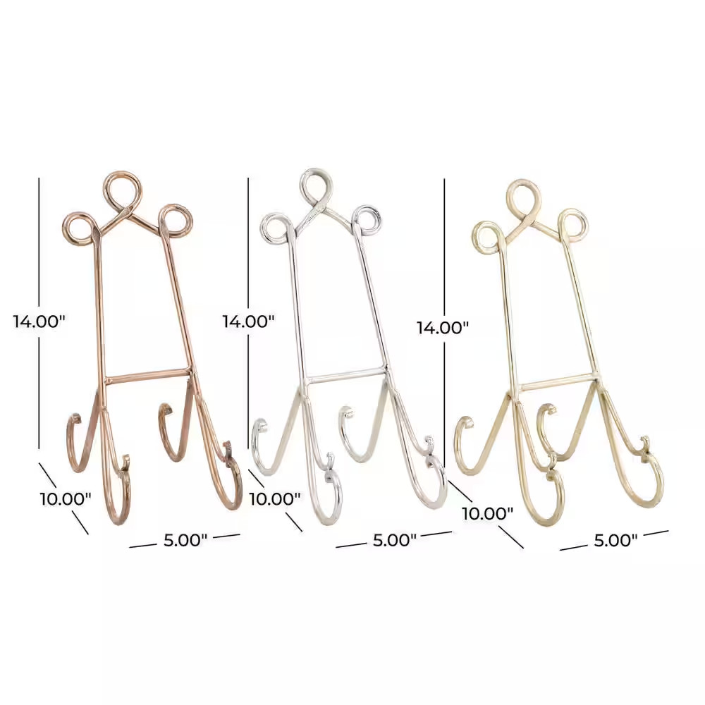 Multi Colored Metal Scroll Easel (3- Pack)