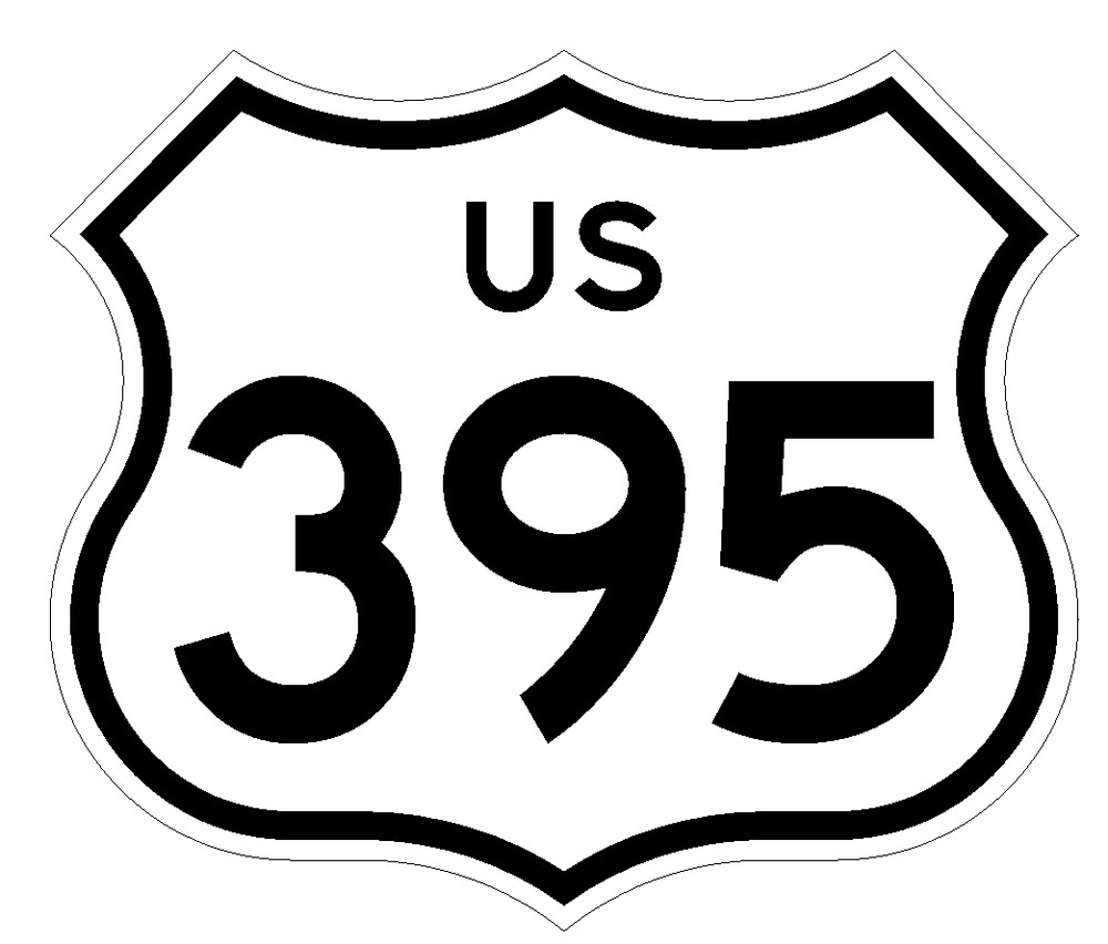 US Route 395 Sticker Decal