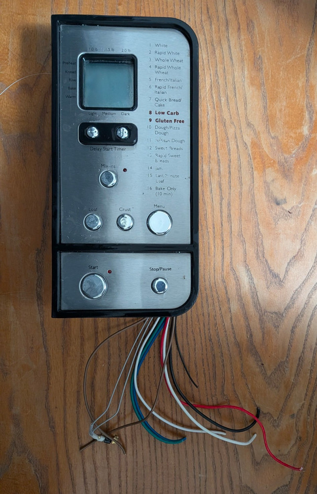 Cuisinart CBK-200 2 Pound Bread Maker Replacement Digital Display Control Board
