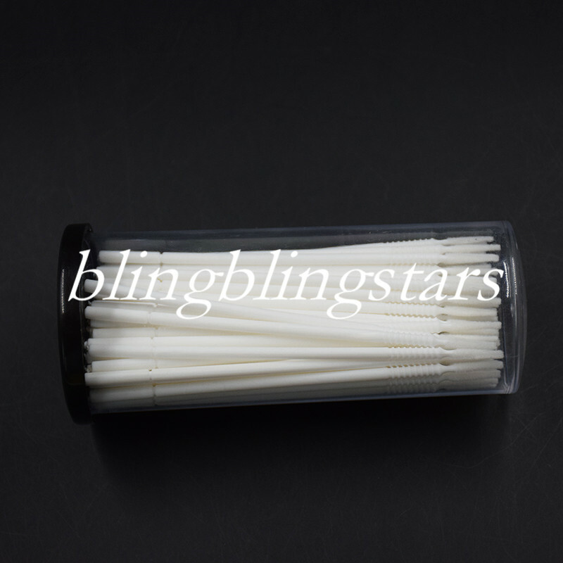 100 Pcs Dental Disposable Bendable Micro Brush Applicator Taper White Long