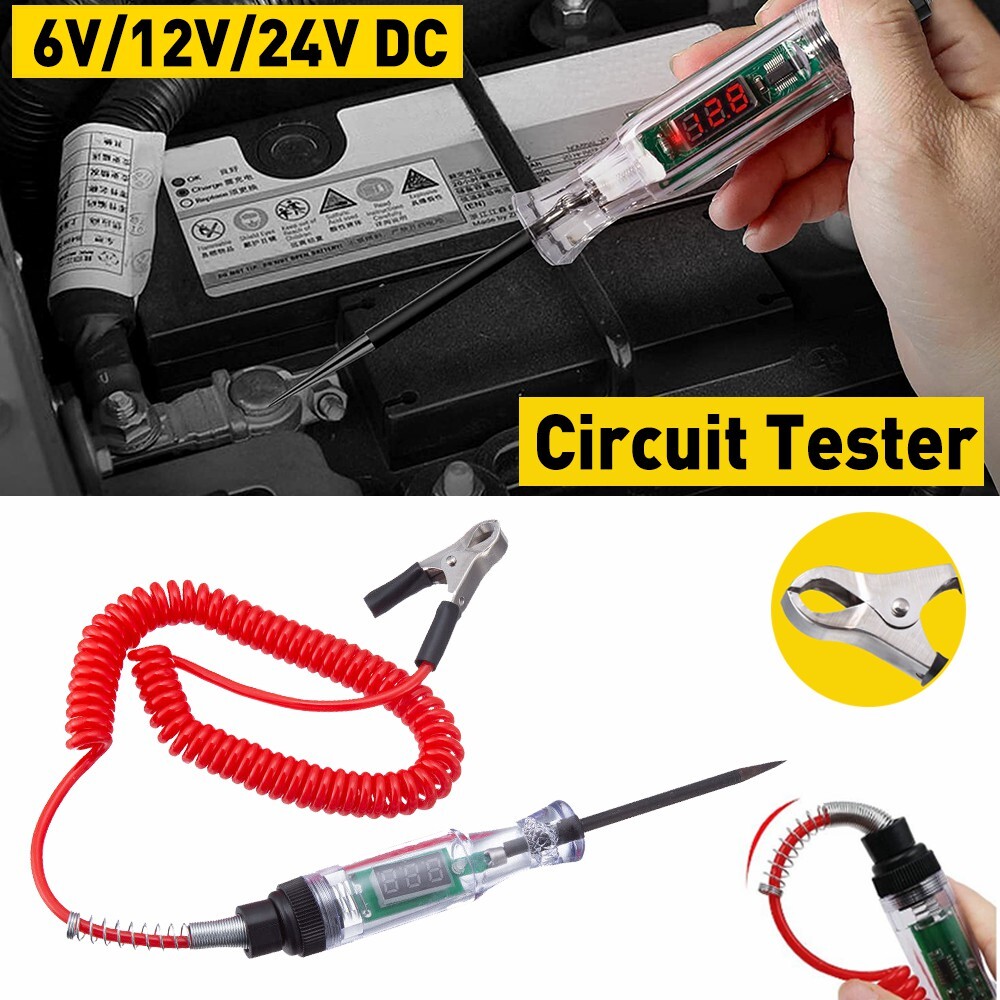 Car Auto 6-24V Power Probe Circuit Digital Electrical Tester Test Device System