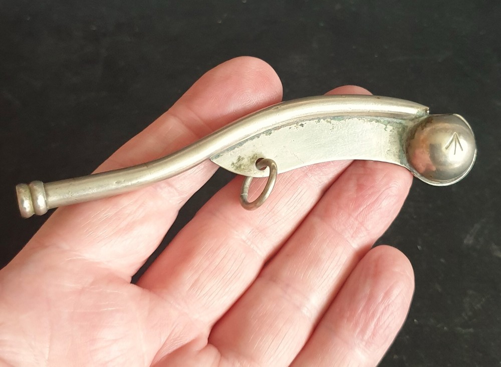 WW2 British Royal Naval Boatswain's (Bosun's) Metallic Whistle circa 1939-45 #2
