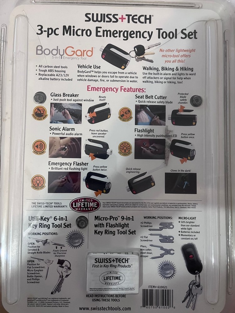 Swiss+Tech 3-pc Micro Emergency Tool Set