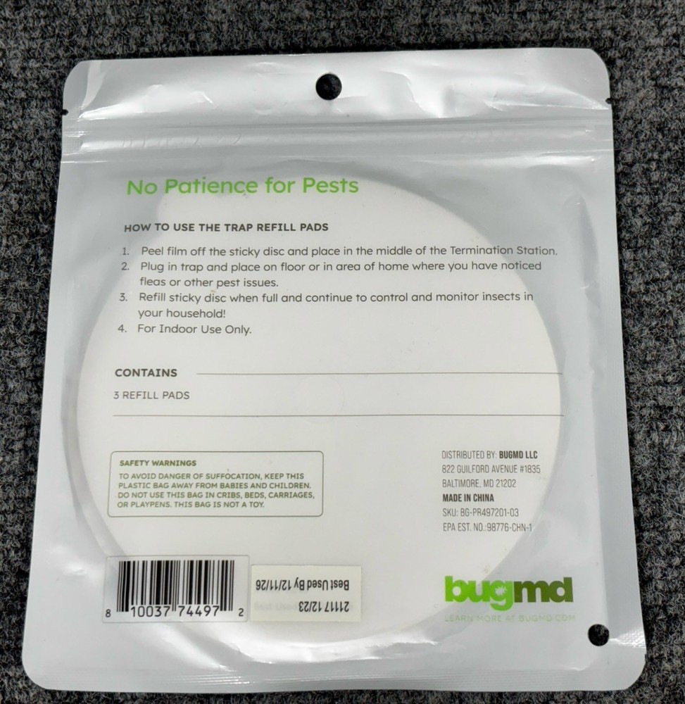 BugMD Flea Trap Refill Disc - Pest Trapper, Traps Pest Control