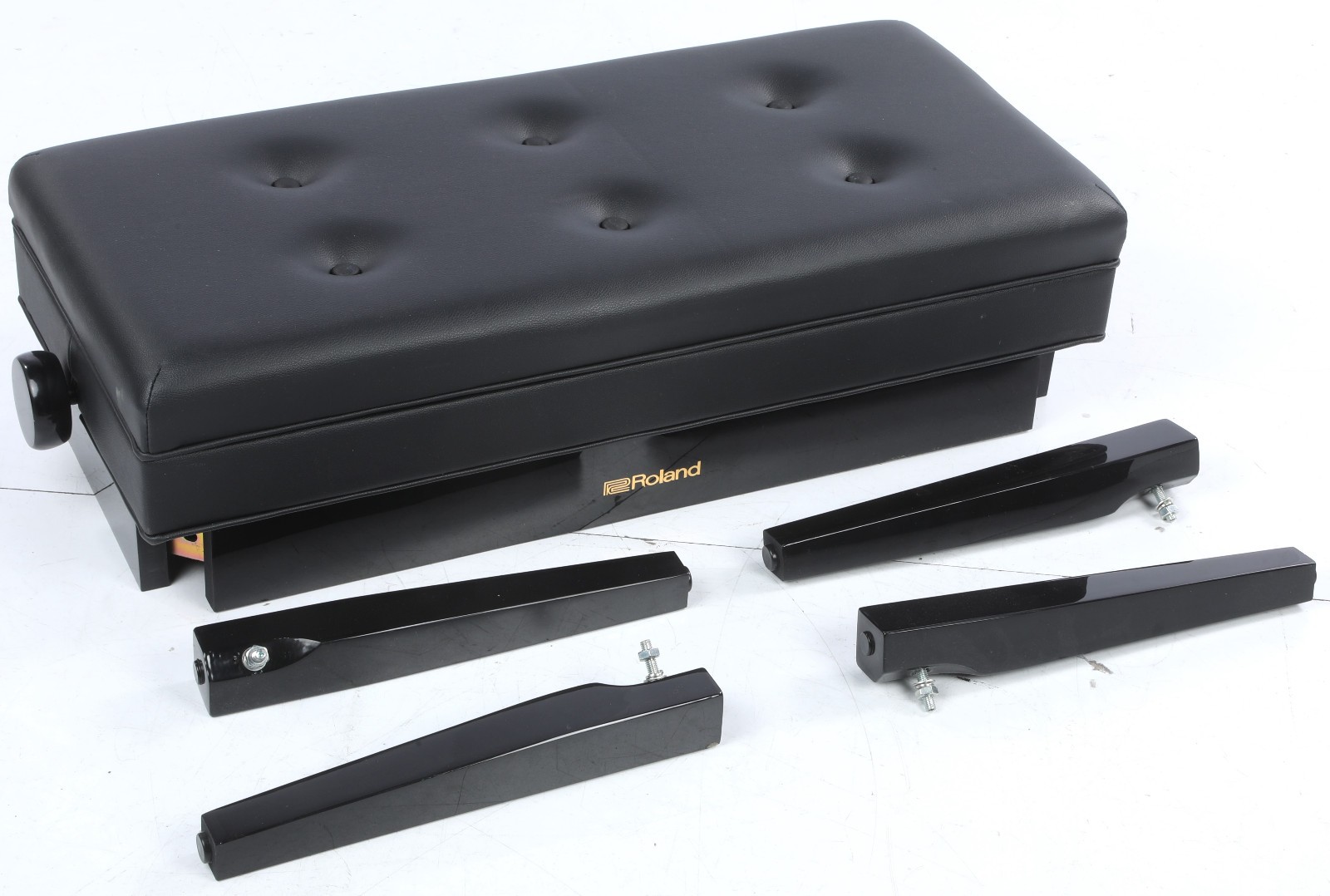 Roland RPB-D400PE Height Adjustable Duet Piano Bench - Polished Ebony