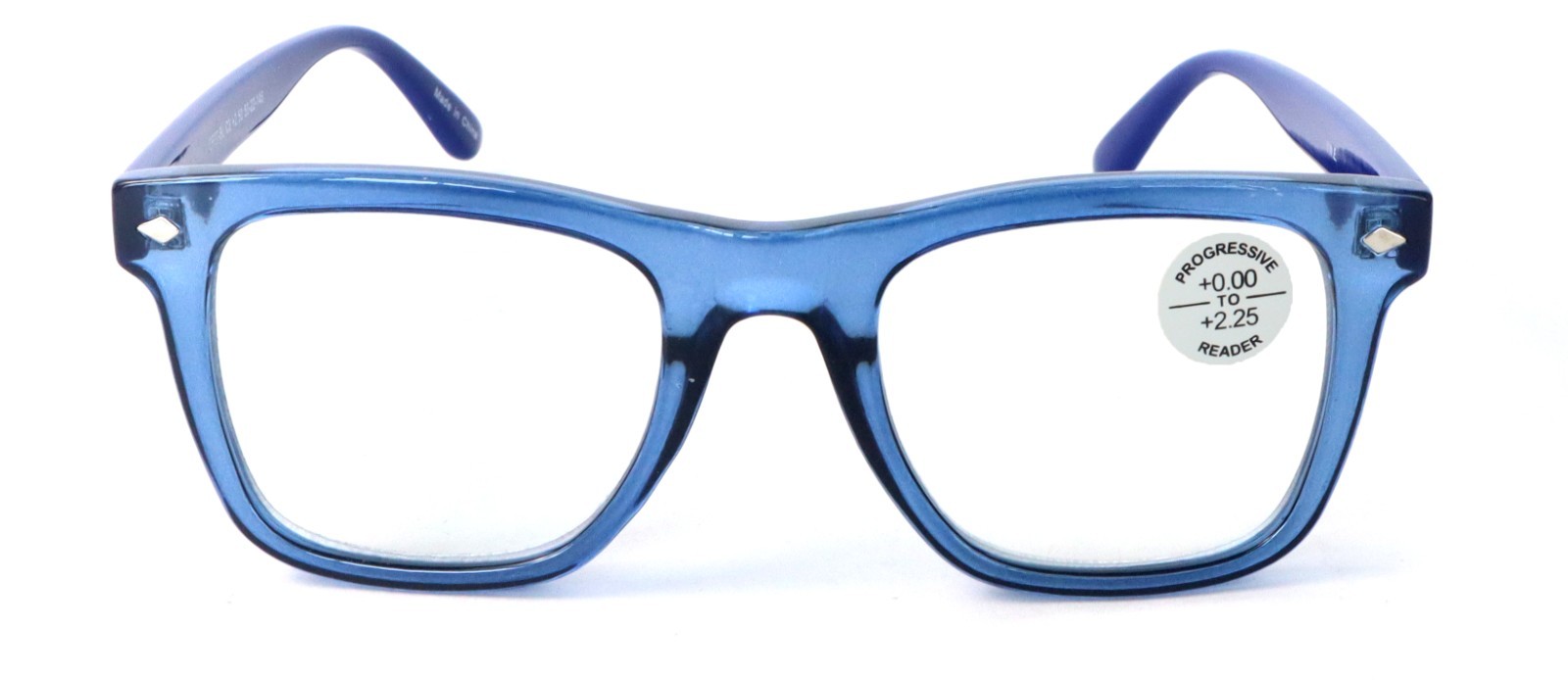 Men Progressive Bifocal Reading Glasses – No Line - Clear Zero Power On Top Read