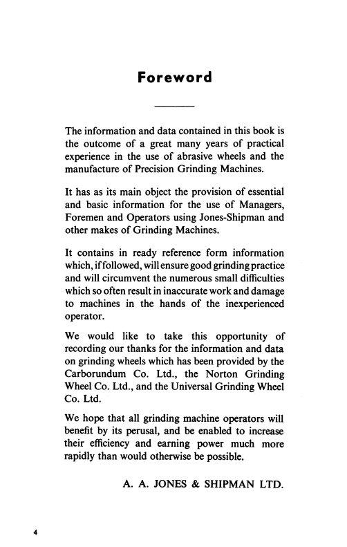 Jones & Shipman How to Do Precision Grinding Techniques & Procedures Book Manual