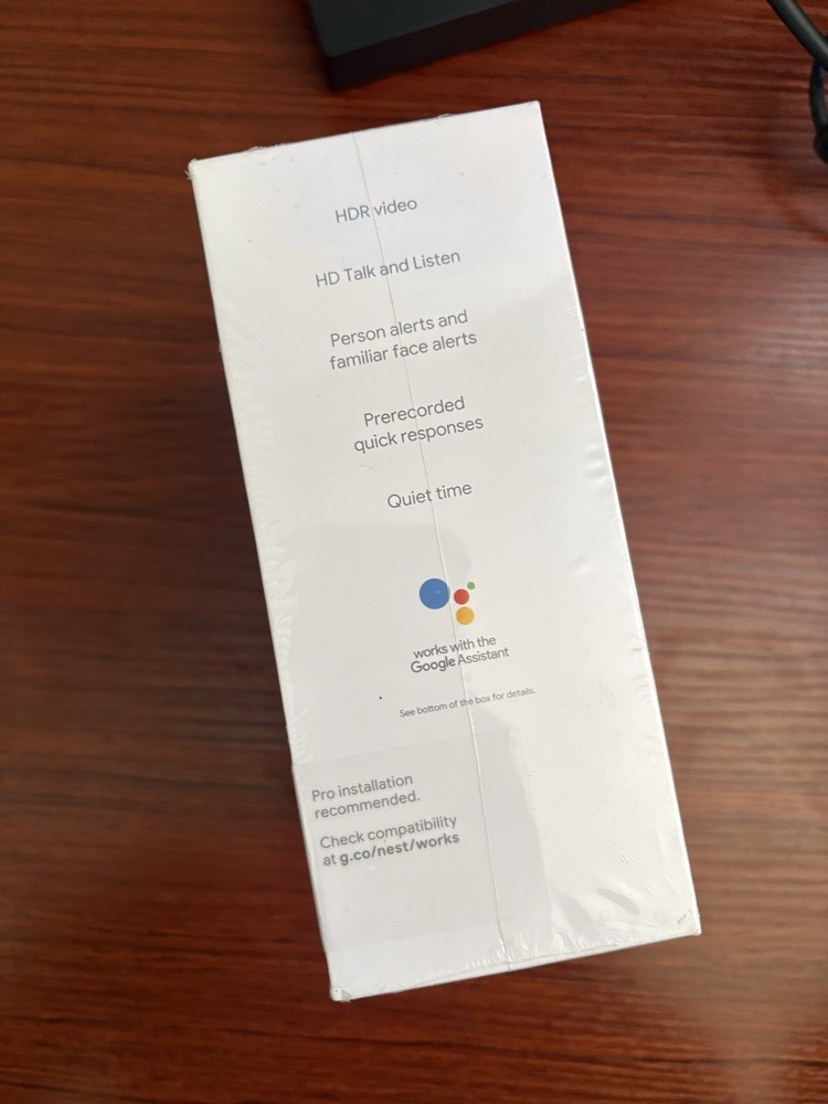 Google Nest Hello Sealed Box Video Doorbell Wired Camera Security