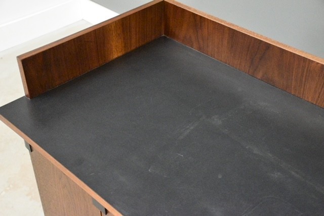 Refinished Walnut Bar by Milo Baughman for Directional