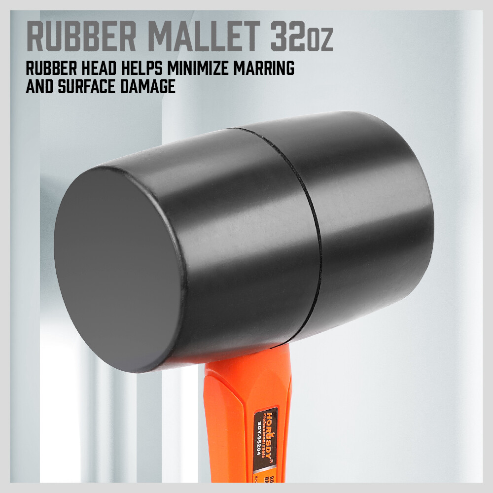 HORUSDY 5PC Hammer Set 16/32OZ Ball Pain 32OZ Rubber 3lb Sledge 3lb Cross Hammer