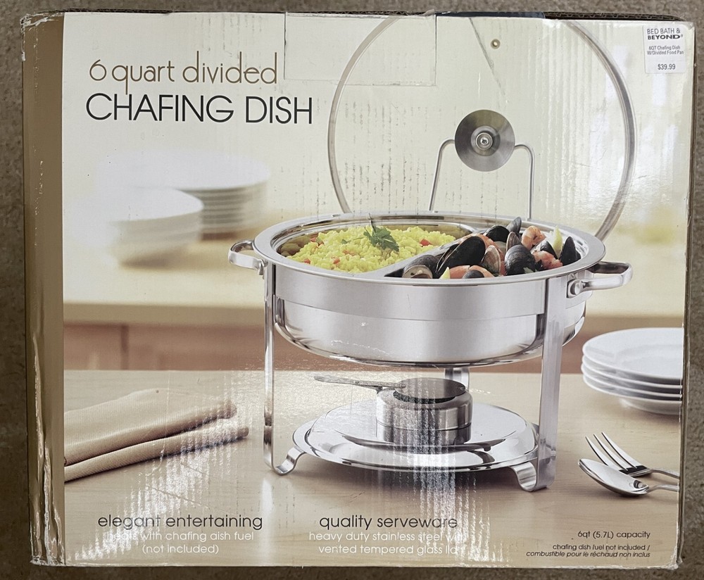 Bed Bath and Beyond 6 Quart Divided Chafing Dish