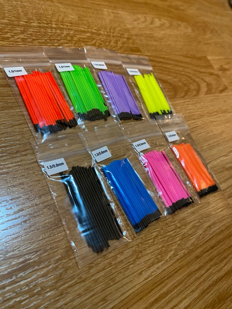 Pole float hollow 1.5mm tips various 25 pack   (pole float making materials)