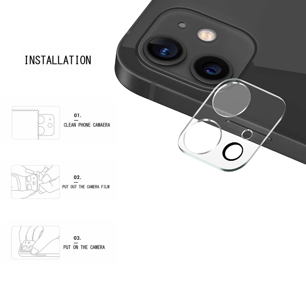 FOR IPHONE 12 11 PRO MAX MINI TEMPERED GLASS CAMERA LENS COVER +SCREEN PROTECTOR