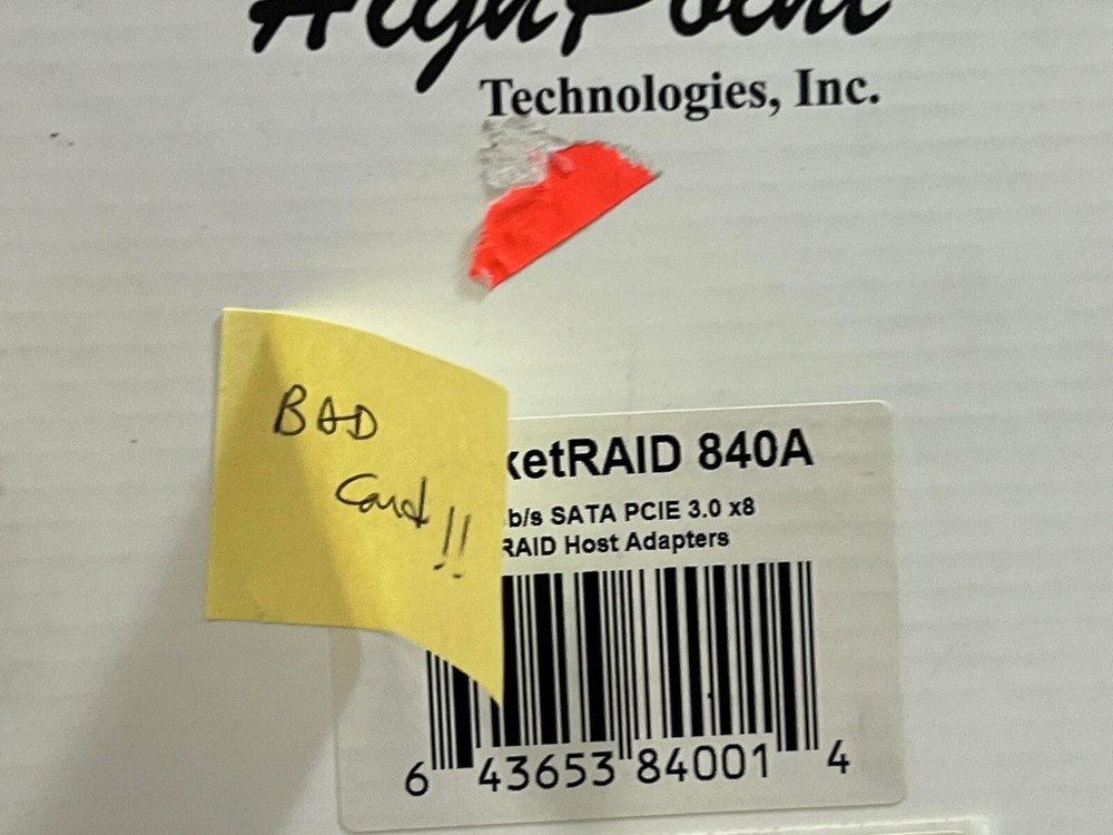 HIGHPOINT TECHNOLOGIES RocketRAID 840A PCIe 3.0 x8 6Gb/s SATA RAID Host Adapter