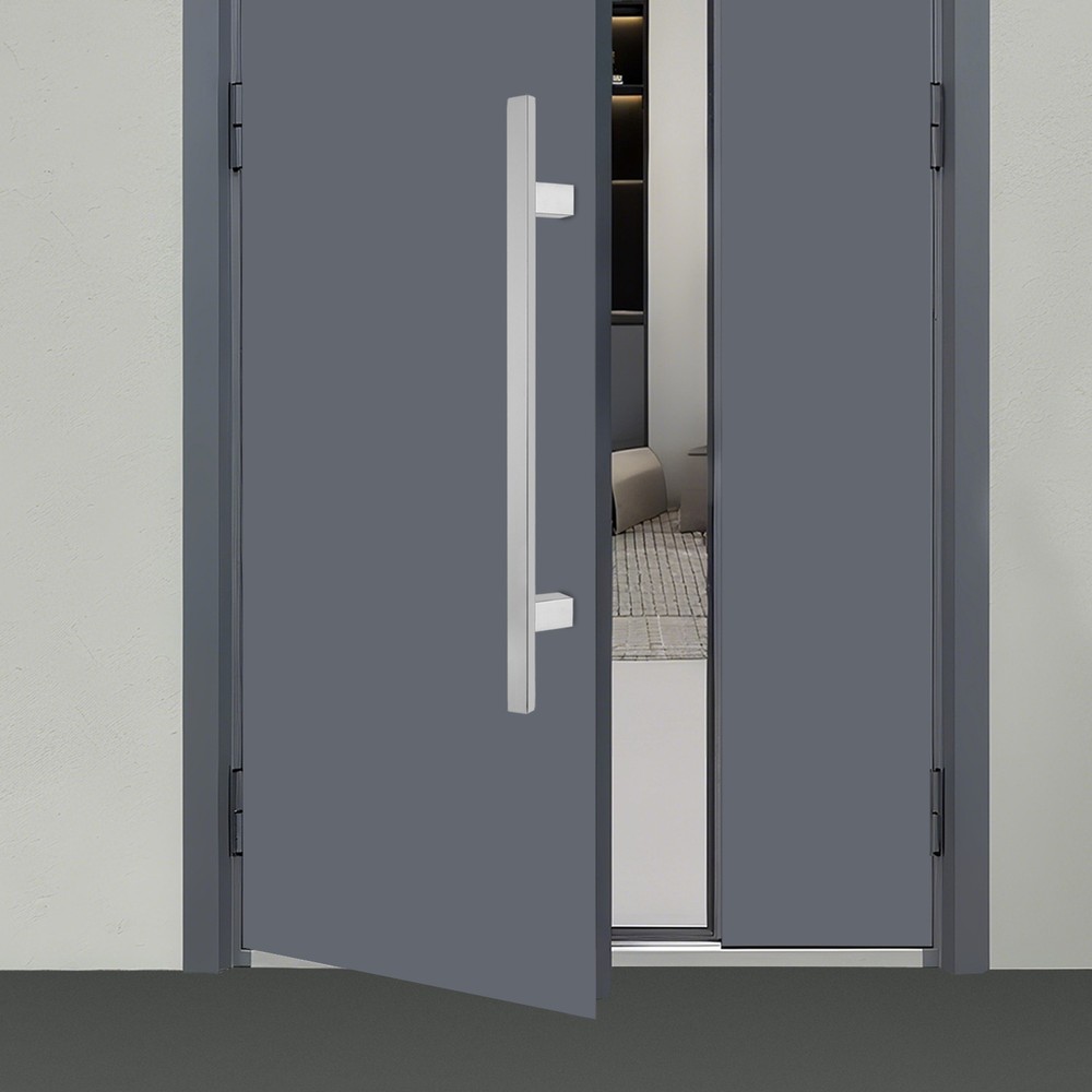 Stainless Steel Double Sided Push Pull Door Handle, H-shaped Door Pull Handle