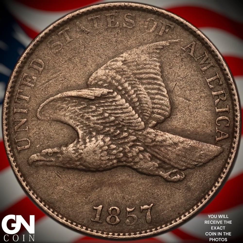 1857 Flying Eagle Cent Penny A4364