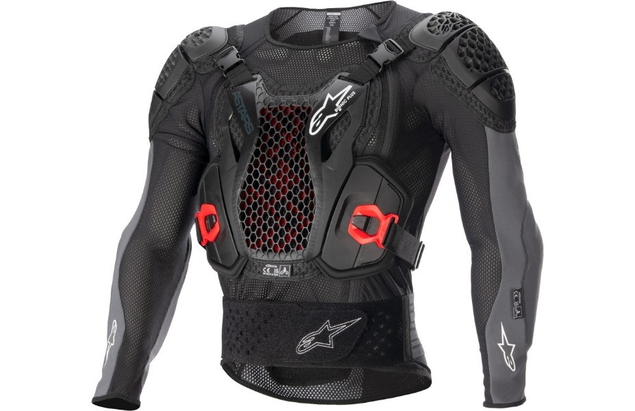 Alpinestars Bionic Plus V2 Protection Jacket (Medium, Black/Red)