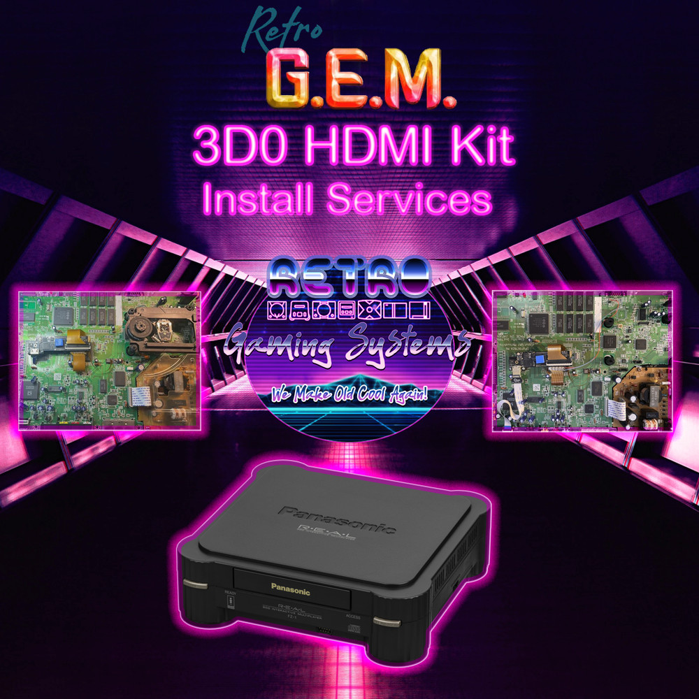 3DO Retro GEM HDMI Send-In Install Services