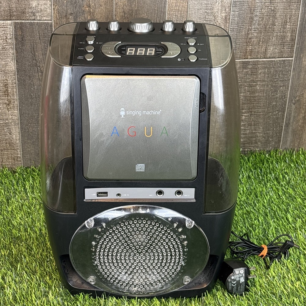 Singing Machine SML6058K AGUA Karaoke Player Bluetooth CD+G Tested