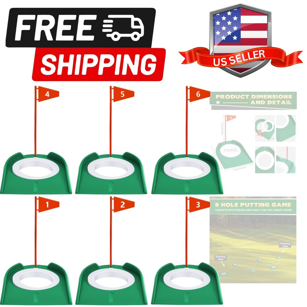 Golf Putting Practice Cup Hole Training Aids Golf Accessories Training Putter...