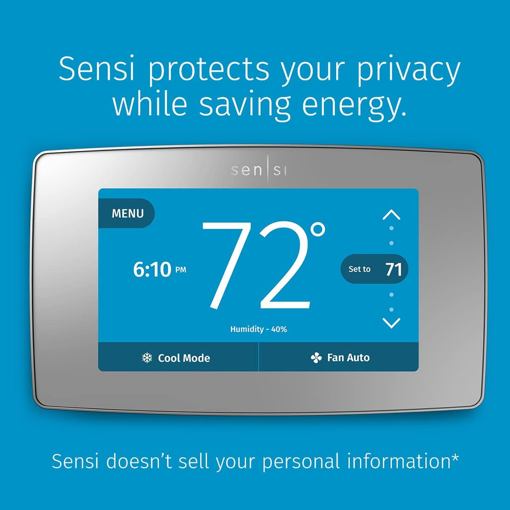 Sensi Touch Smart Thermostat by with Touchscreen Color Display, Programmable, W