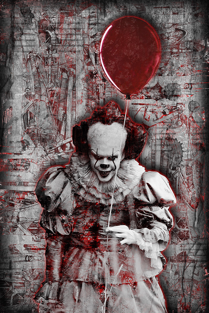 PENNYWISE from "IT" 24x36in Poster, Pennywise The Dancing Clown Print Free Ship