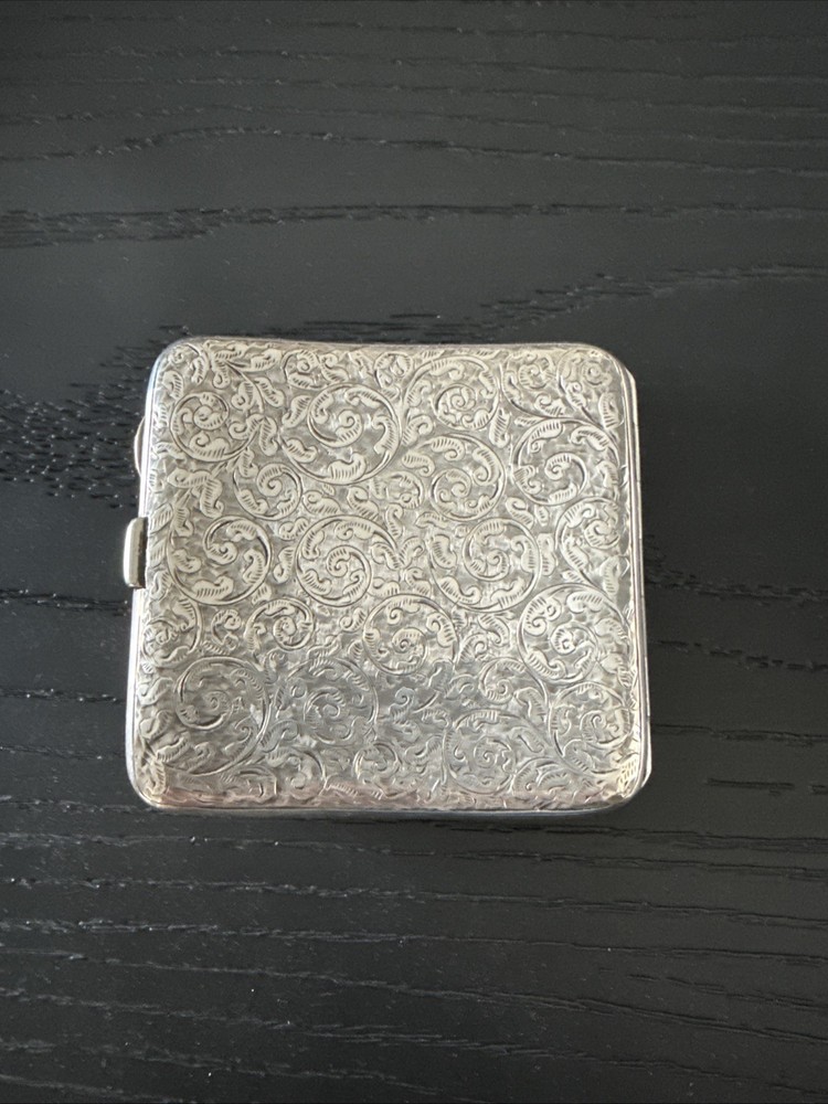Antique sterling silver cigarette case