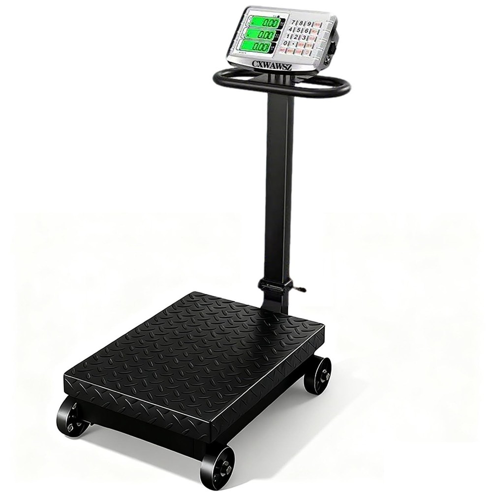 660lb Industrial Floor Platform Scale with Wheels Computing Digital Scale wit...