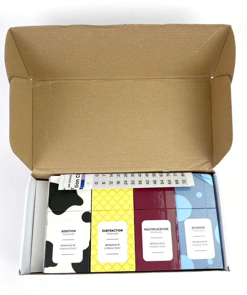 Think Tank Scholar 681 Math Flash Cards Complete Set Add Sub Mult Div EUC