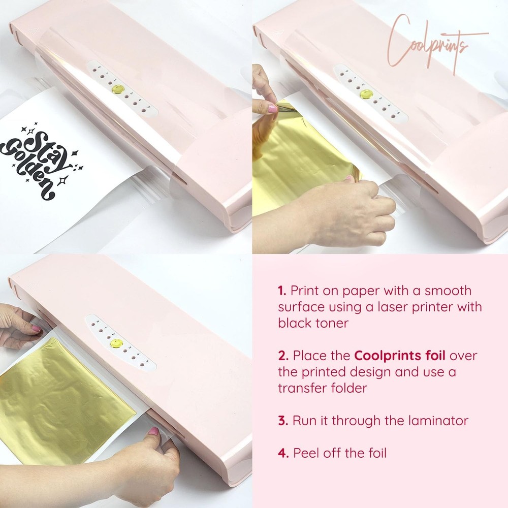 Coolprints Foil for Laminator and Laser Printer, Toner, Basic Green