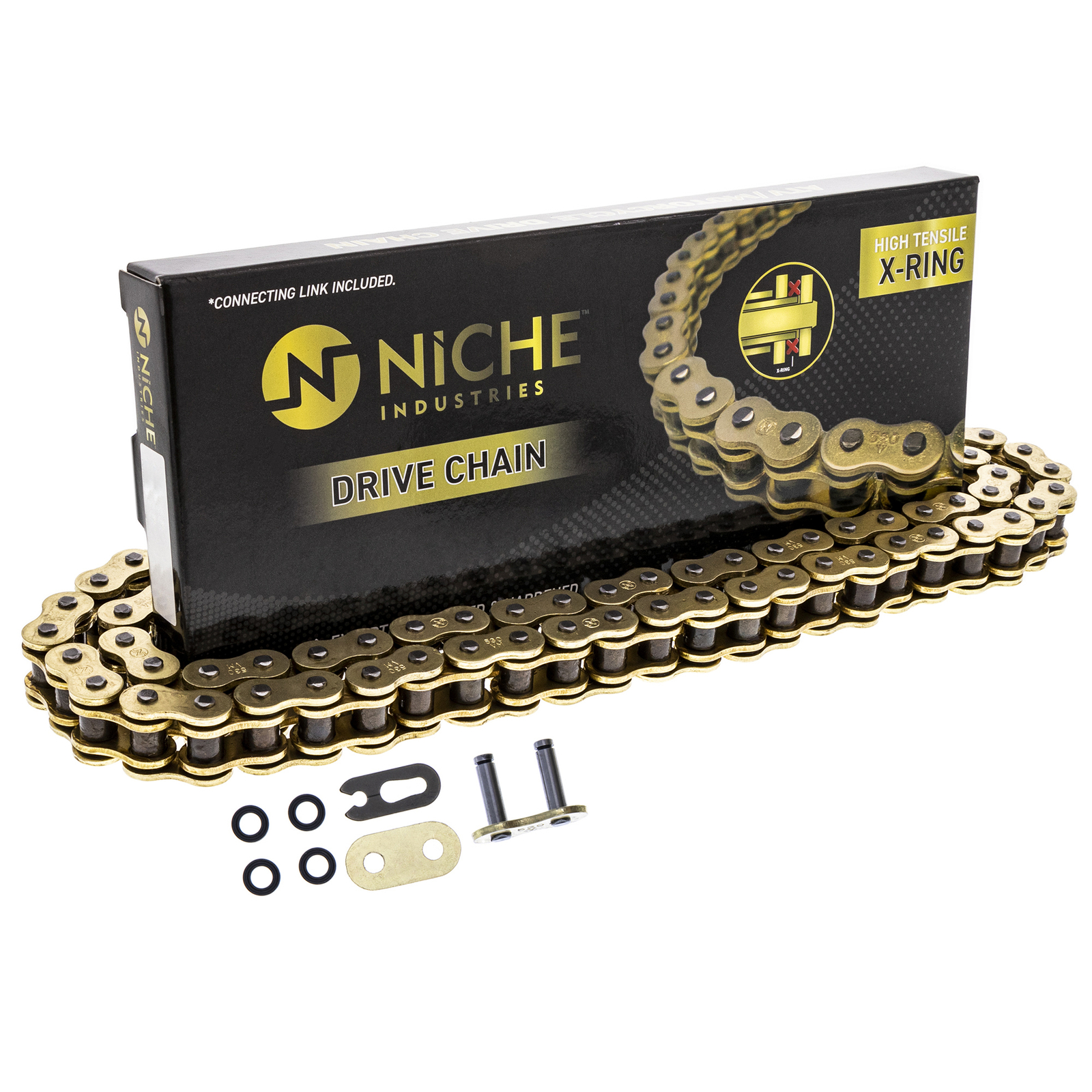 NICHE Gold 530 X-Ring Chain 120 Links With Connecting Master Link Motorcycle