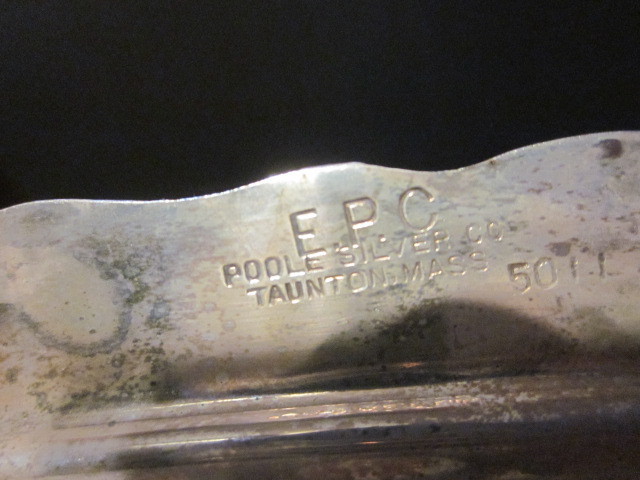 VINTAGE SILVER PLATED POOLE SILVER CO #5011 COVERED BUTTER TRAY SCROLL DESIGN