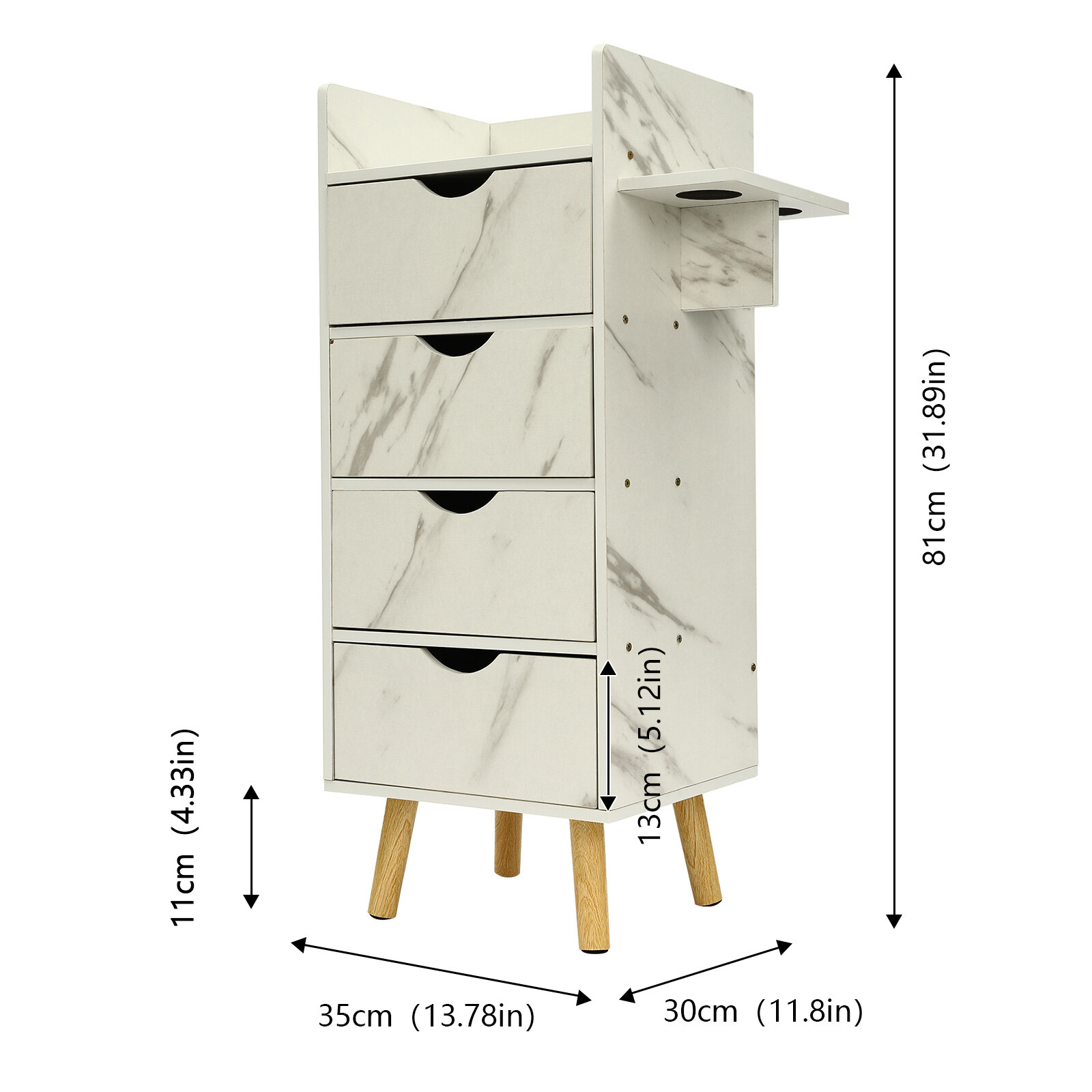 Salon Storage Cabinet Hair Styling Barber Station beauty shop Cabinet 4 Drawers