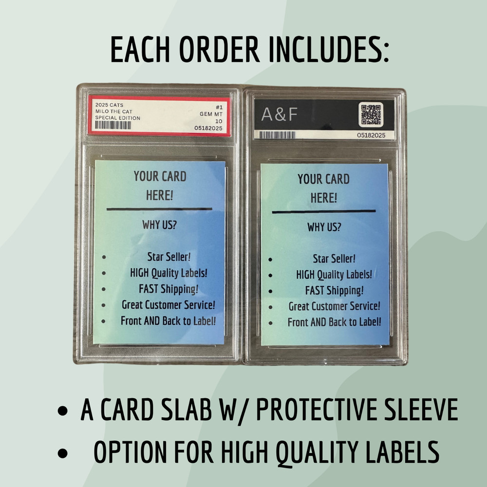 Custom Trading Card Slabs & Labels