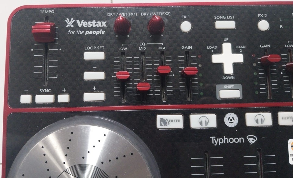 Vestax Typhoon DJ Virtual Midi Controller Double Deck Windows Mac 2009