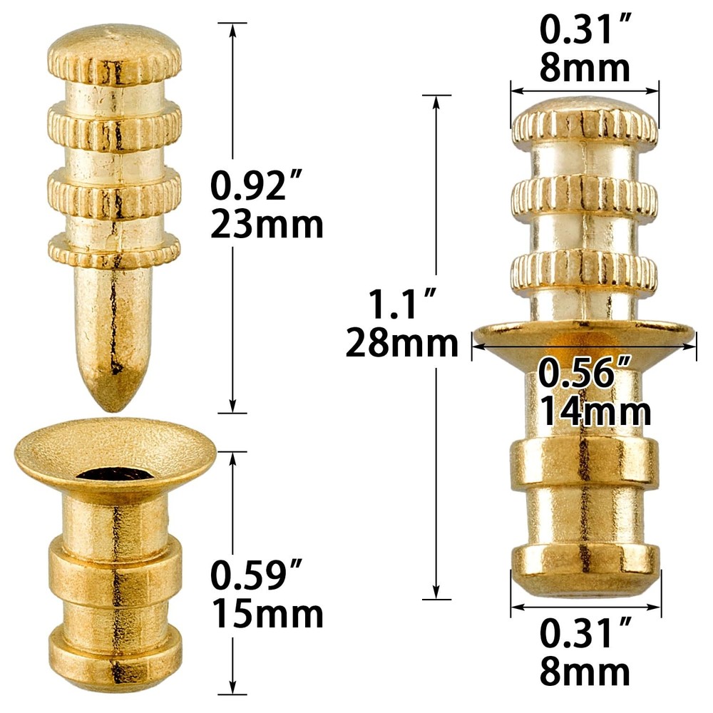 15 Packs Durable Table Leaf Dowel Pins – Easy to Install Alignment Solution
