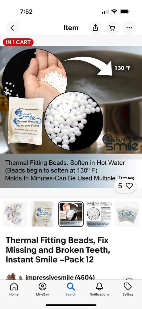 Thermal Fitting Beads, Fix Missing and Broken Teeth, Instant Smile –Pack 3