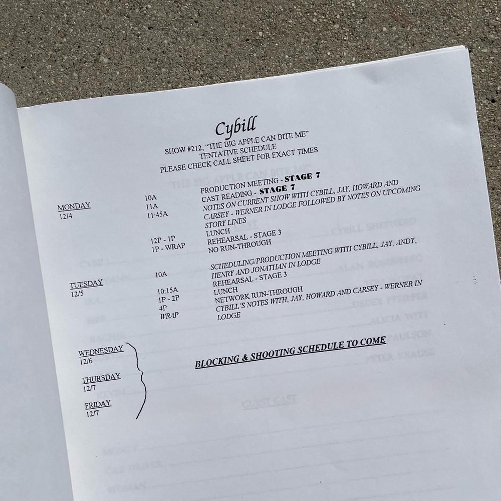 CYBILL 1995 TV Series SET Production Used Scripts Table Final Revised Drafts