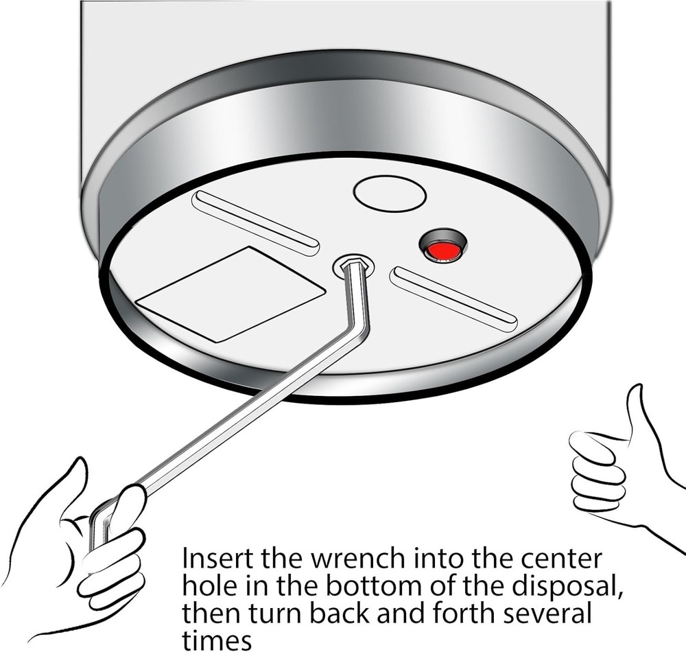 Garbage Disposal Wrench Silver 1 Pack