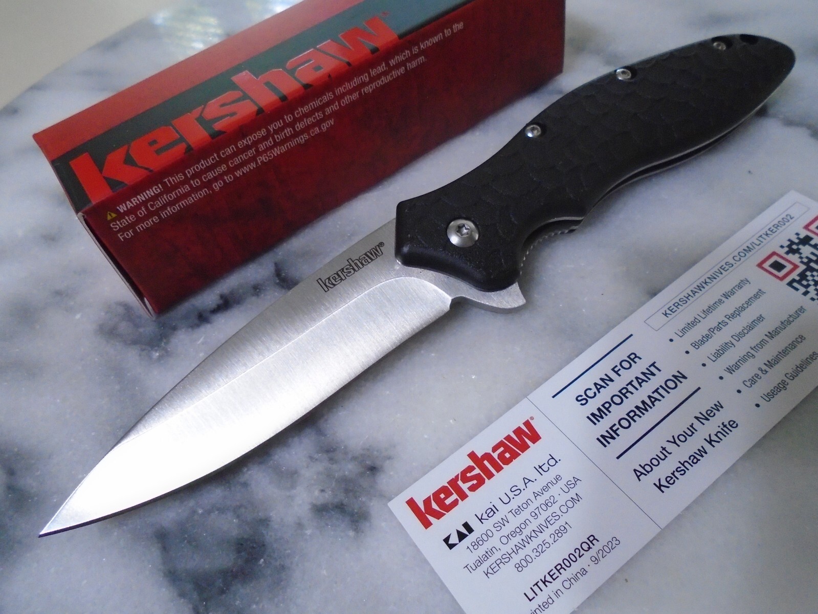 Kershaw OSO Sweet Assisted Open Pocket Knife Black Handle Folder 1830 8Cr13MoV