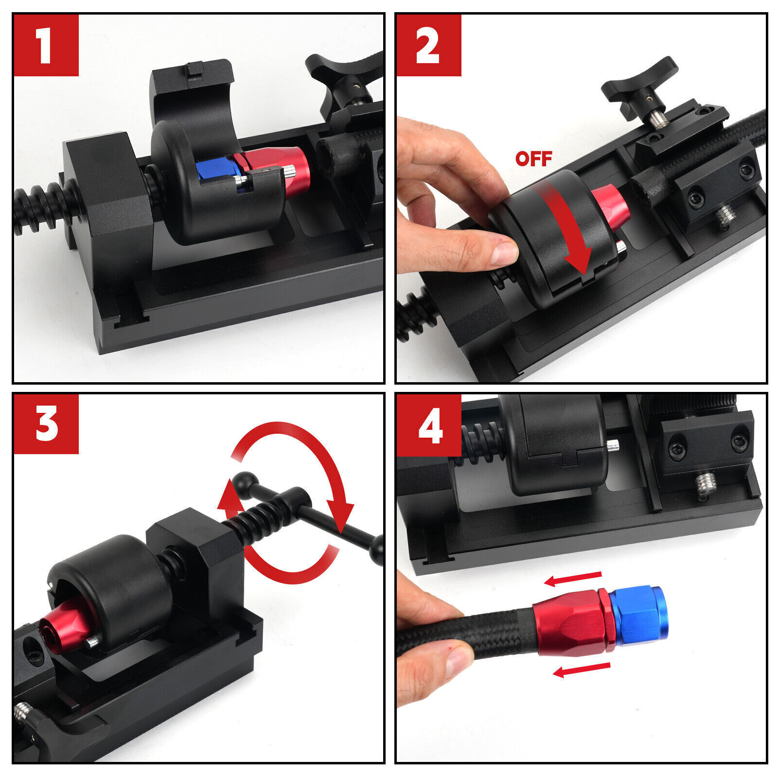 New AN4-AN12 Fuel Line Fittings Installation Tool Fuel Hose Repair Tool Kit