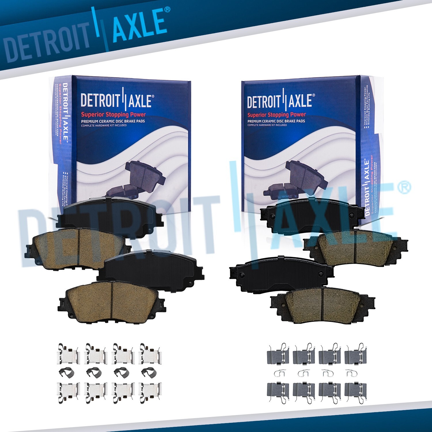 4pc Front Rear Ceramic Brake Pads for Toyota Rav4 Venza C-HR Lexus ES250 UX200