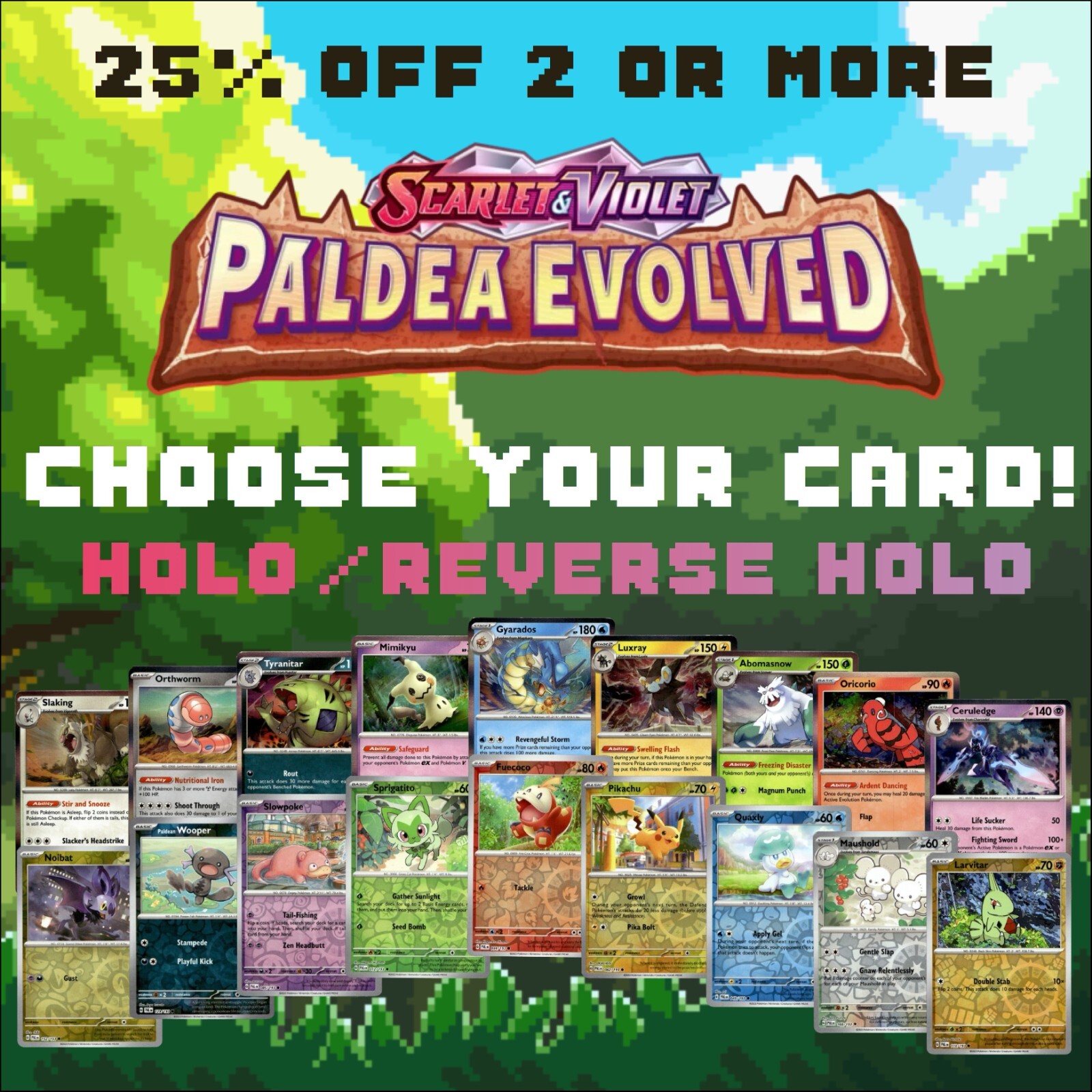 Pokemon TCG - Paldea Evolved: Choose Your Card! - All Holos/Reverse Holo Cards!