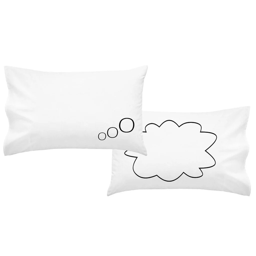 Oh, Susannah Thought Bubble Couples Pillowcase