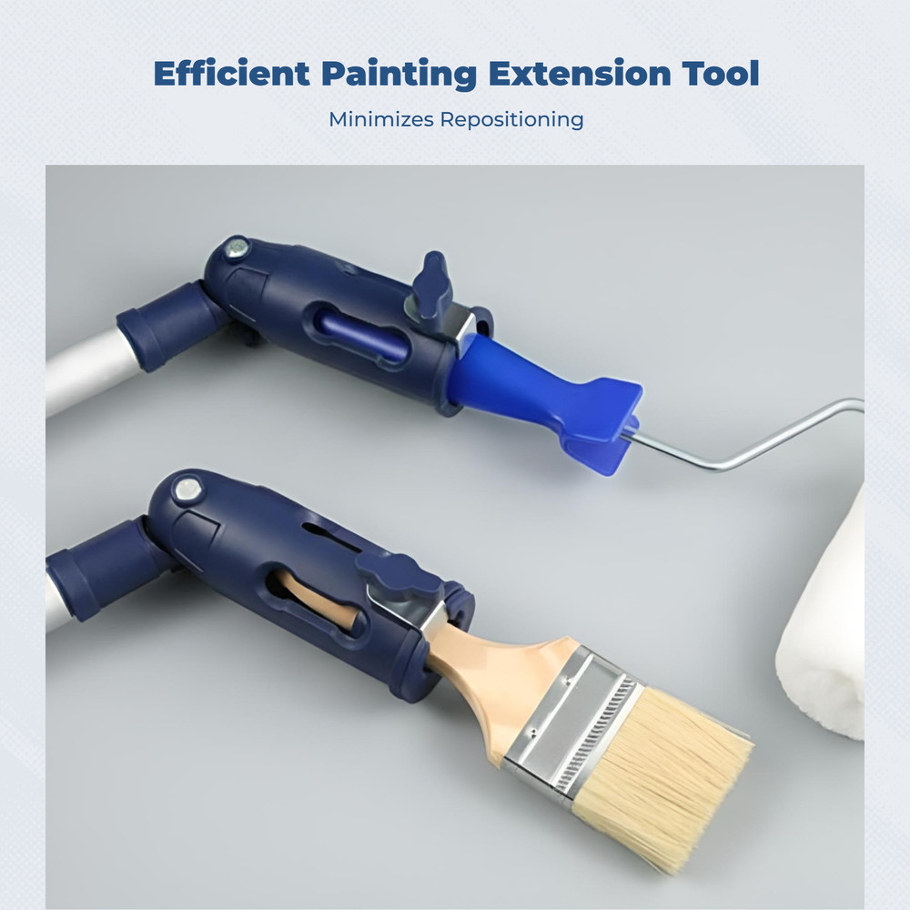 Angle-Adjustable Brush Extender Extension Pole Attachment Time-Saving